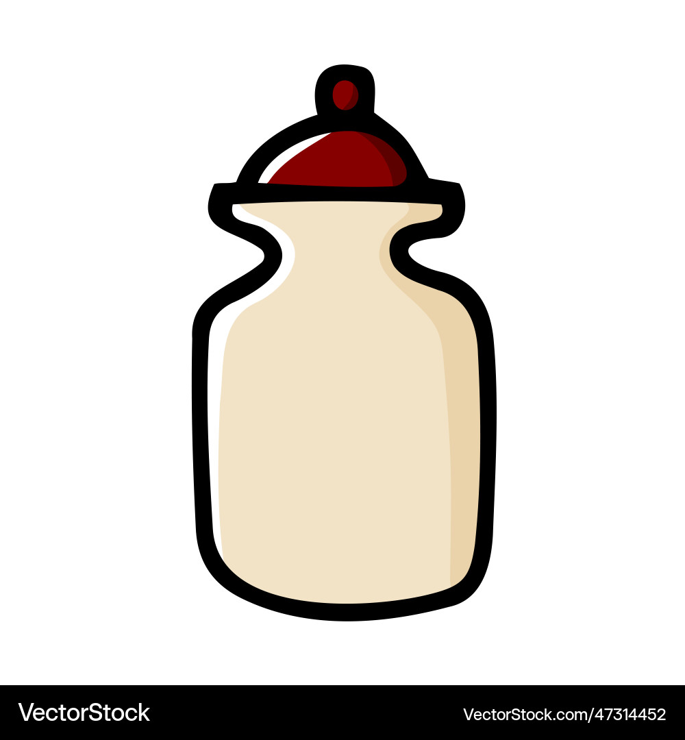 Doodle jar for spices color container with lid Vector Image