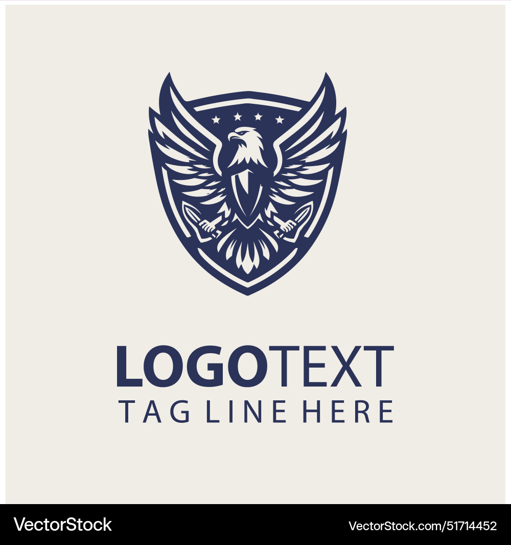 Eagle shield logo Royalty Free Vector Image - VectorStock