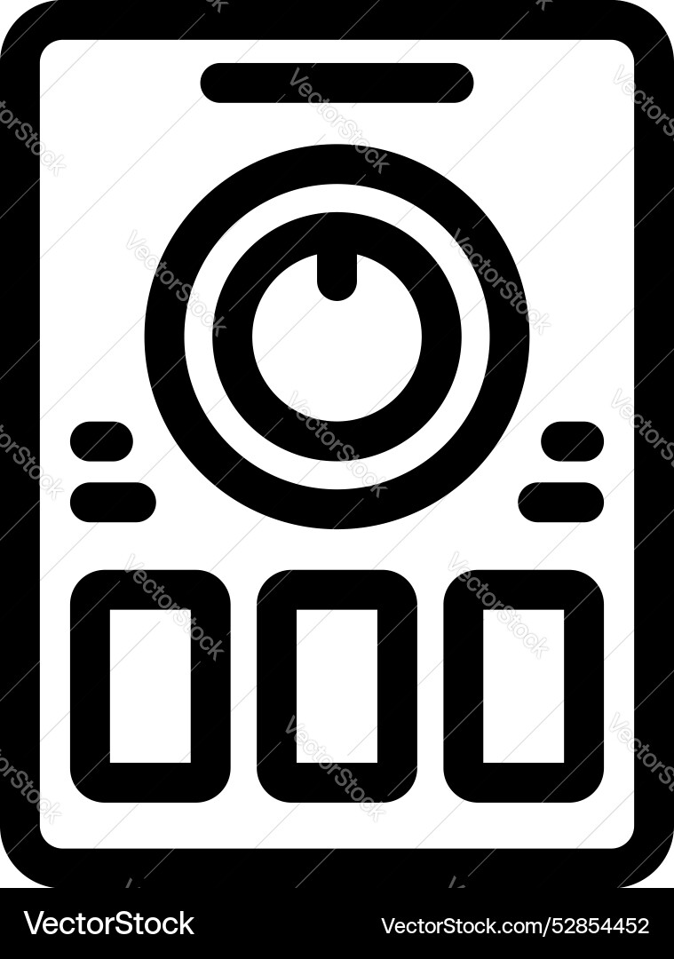 Electronic control panel with buttons and big knob Electronic control panel with buttons and big knob vector image