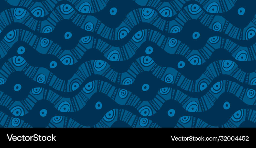 Ethnic vibes abstract river waves pattern Vector Image