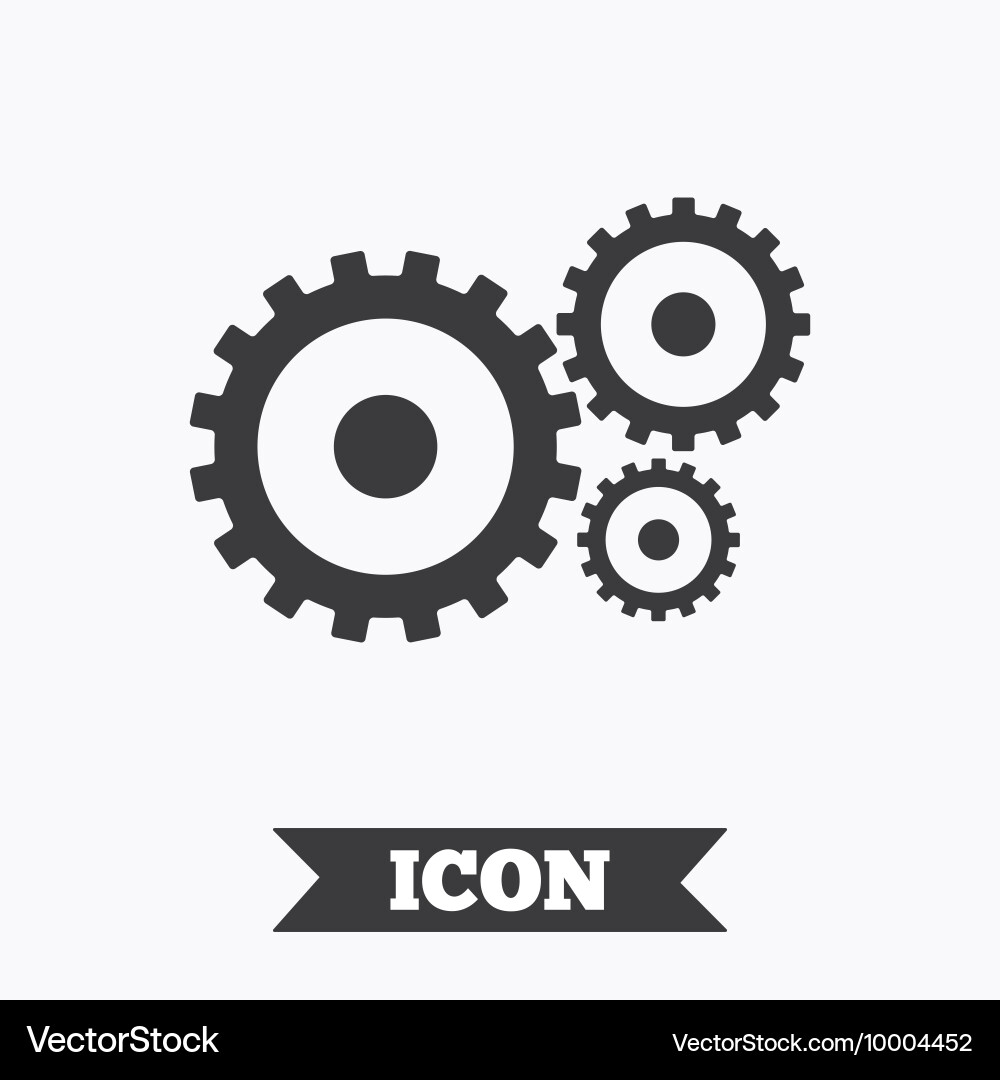 Gear Settings Icon - Cogwheel Symbol Vector Image