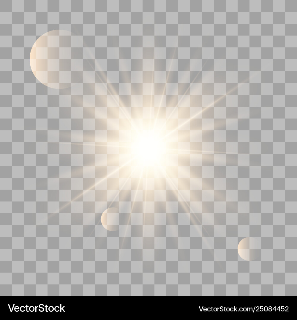 Golden glänzende Sonne Golden glänzende Sonne vektorbild