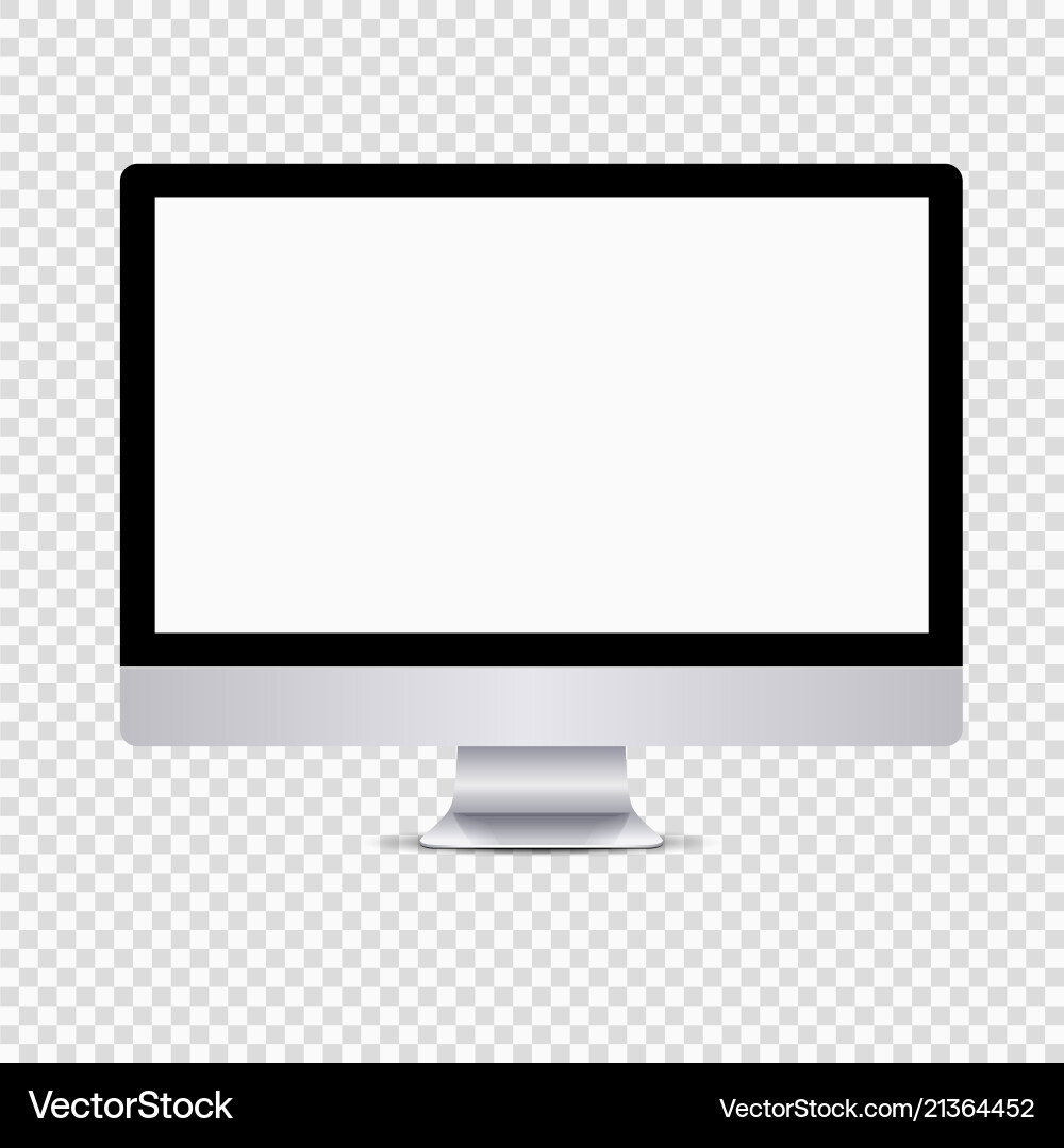 Isolated Computer Monitor vector image