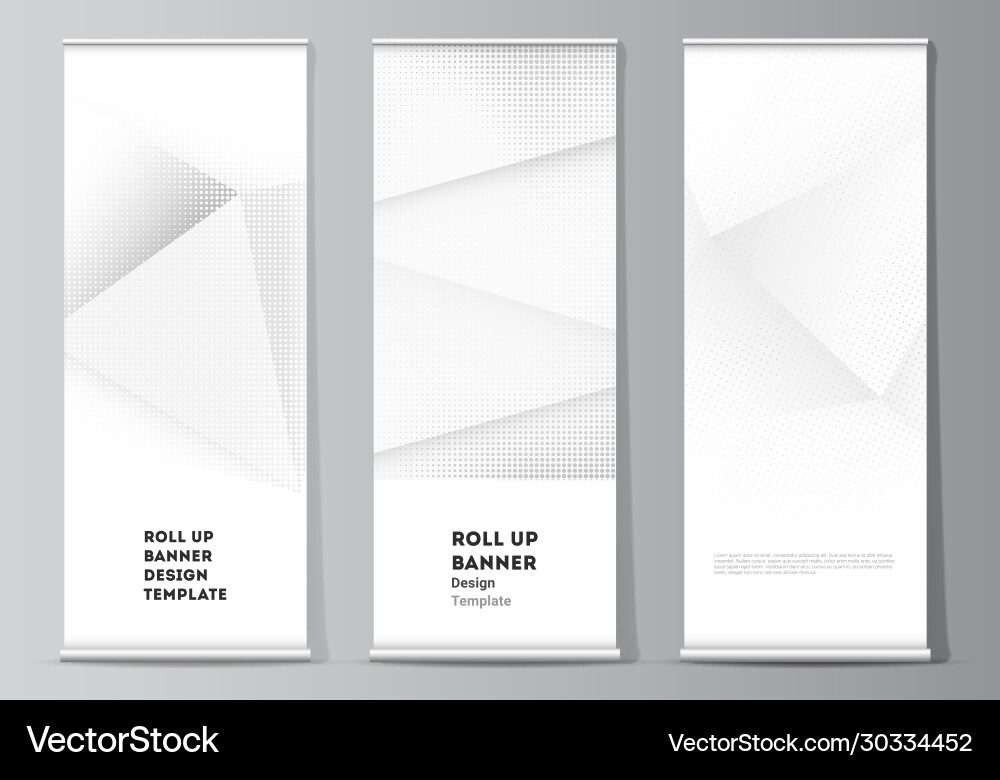 Layout roll up mockup design templates Layout roll up mockup design templates vector image