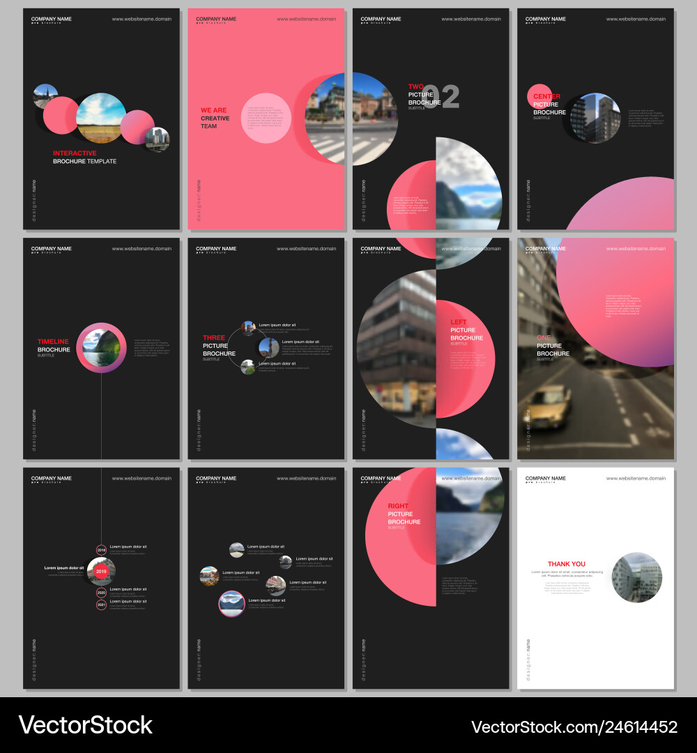 Minimal brochure templates with colorful gradient Vector Image