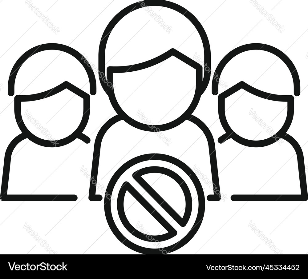 Remove group user icon outline delete Remove group user icon outline delete vector image