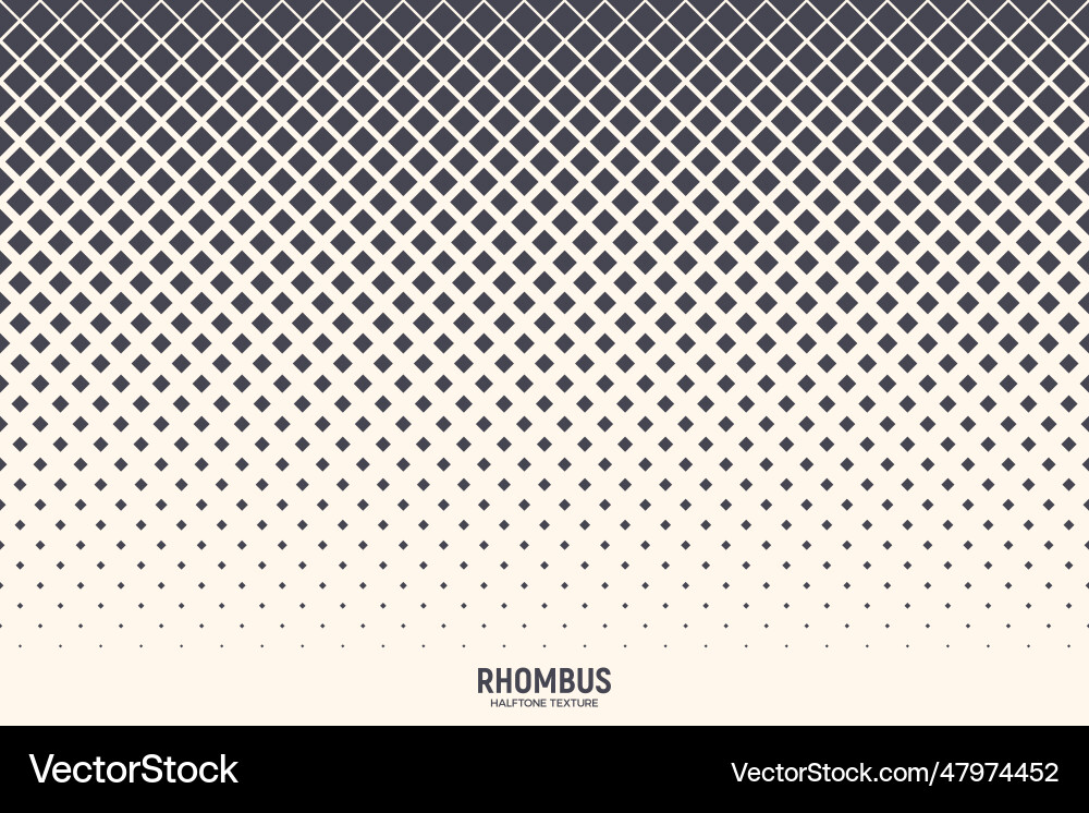 Rhombus halftone abstract geometric texture vector image