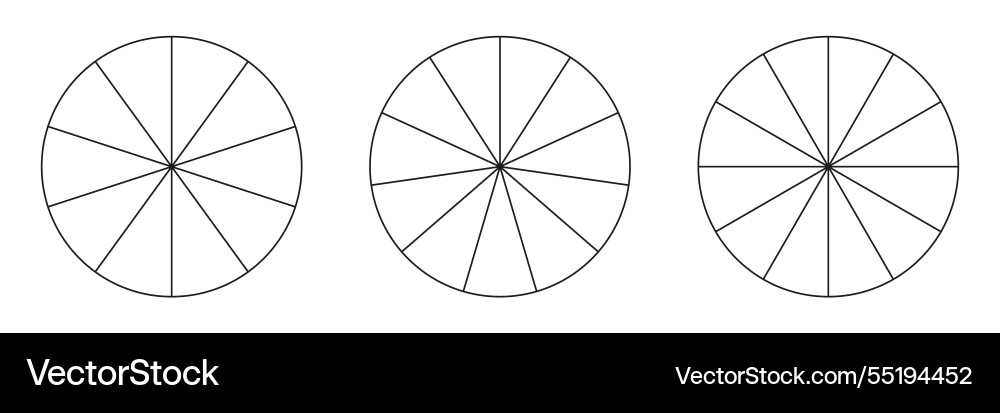 Segmented charts collection vector image