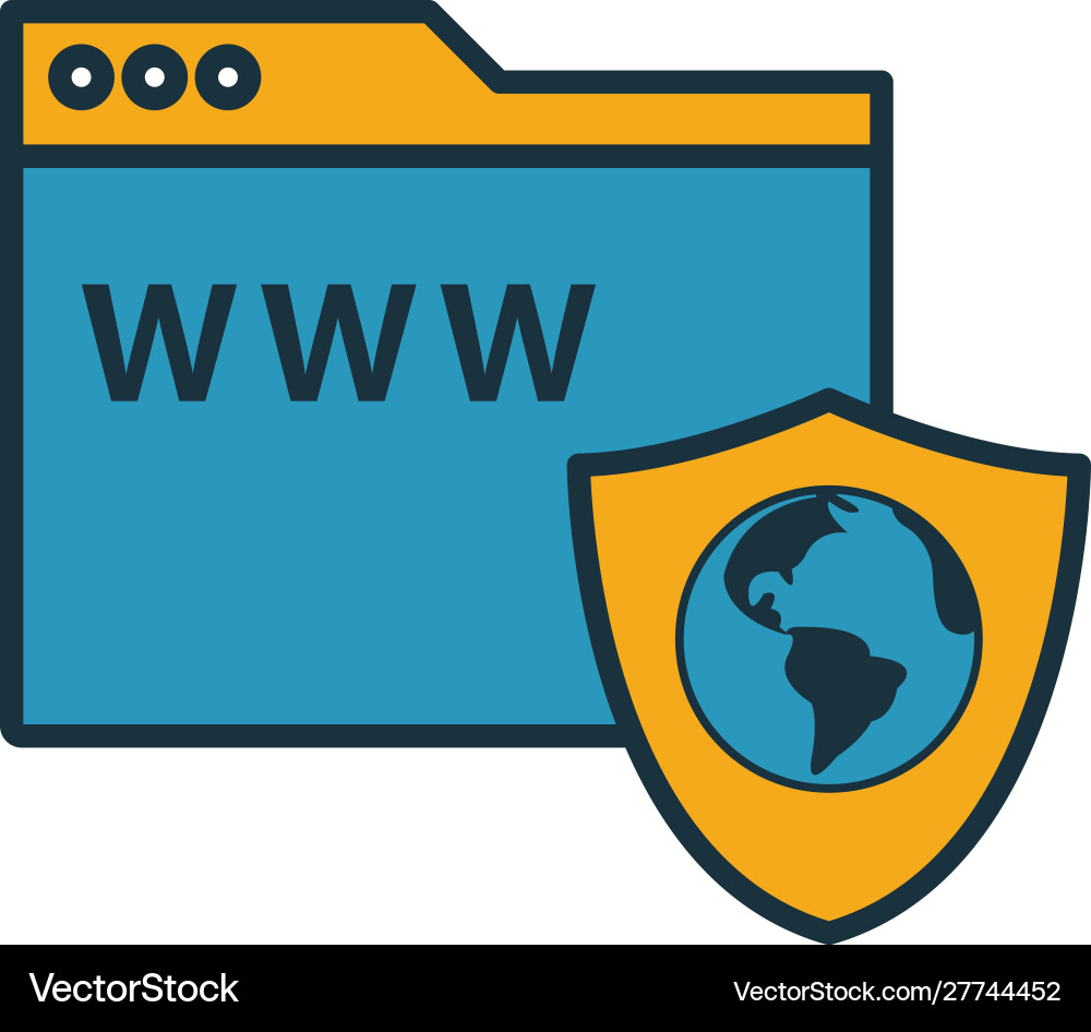 Site security icon simple element from icons vector image