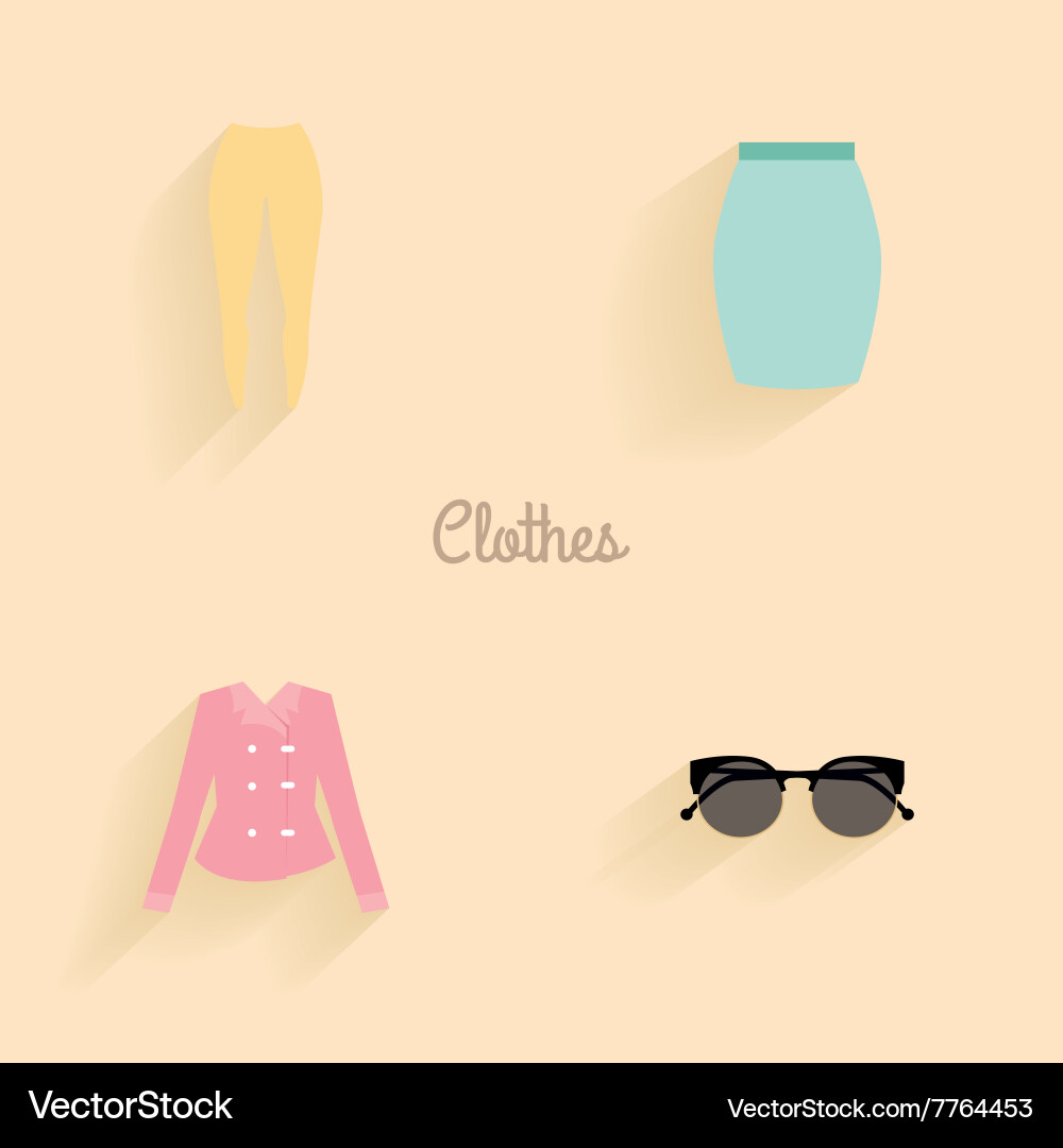 Abstract clothes objects Vector Image