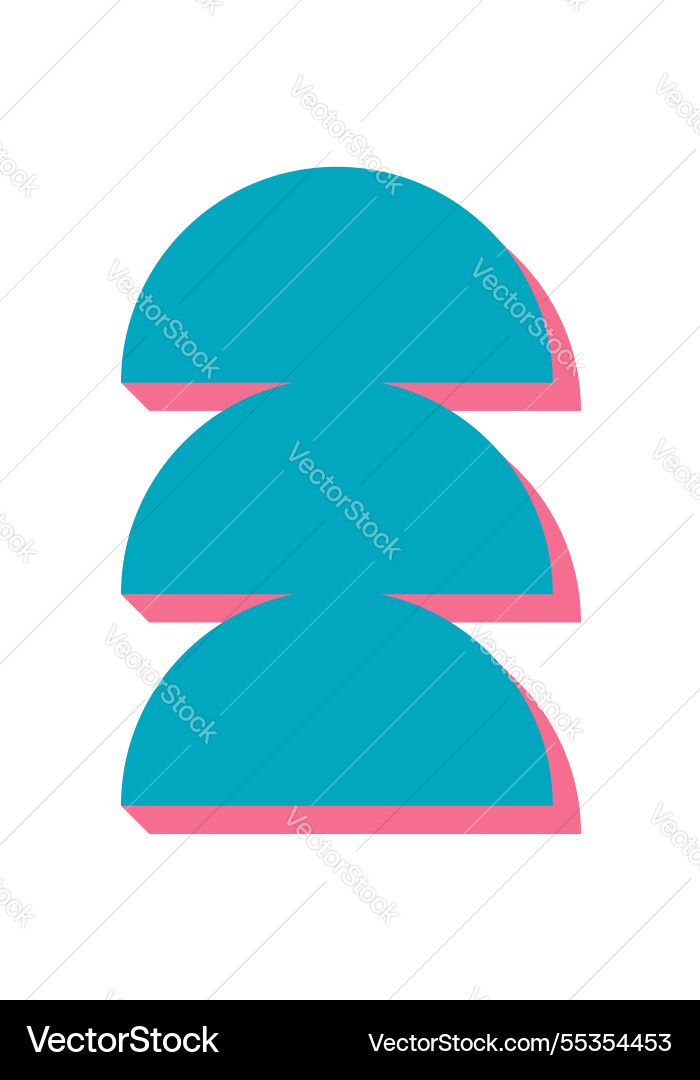 Bold brutalist geometric shape Bold brutalist geometric shape vector image