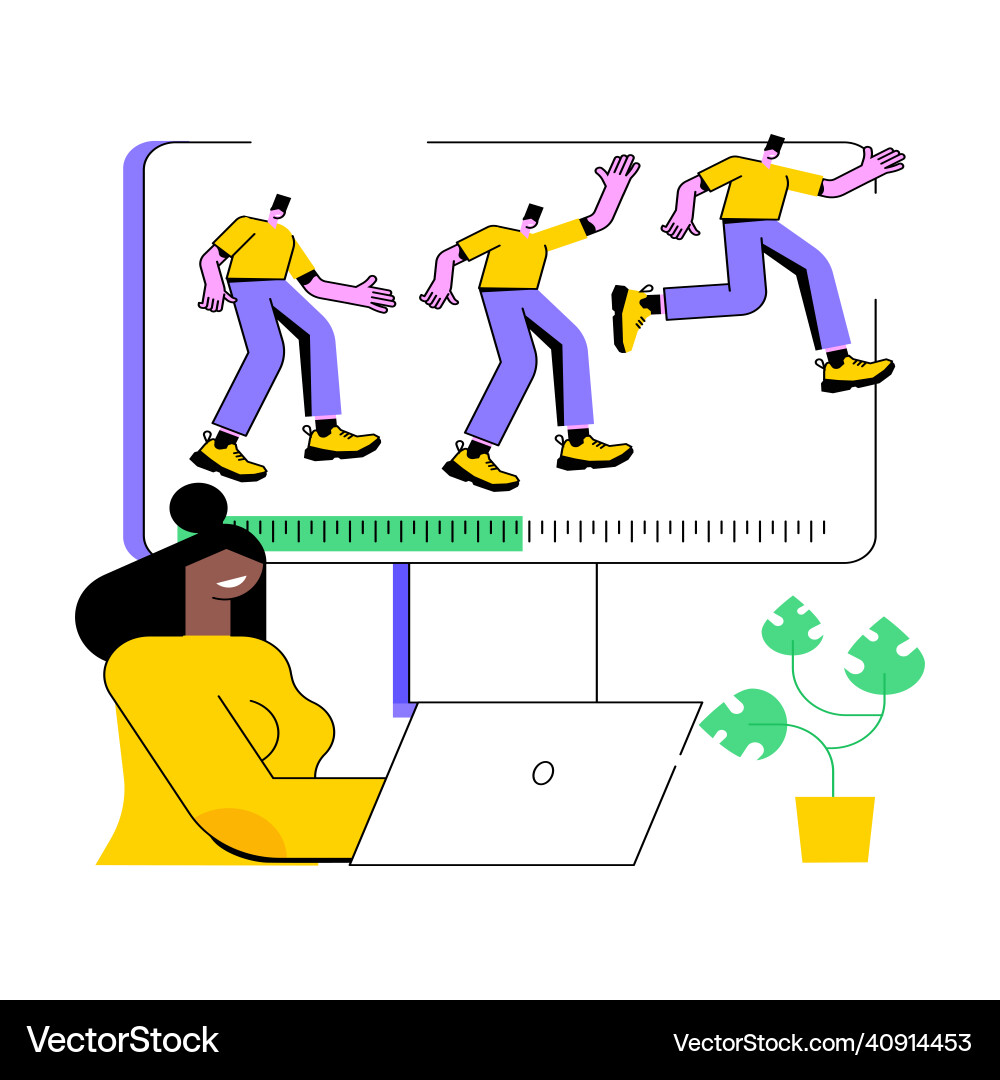 Computer animation abstract concept Computer animation abstract concept vector image