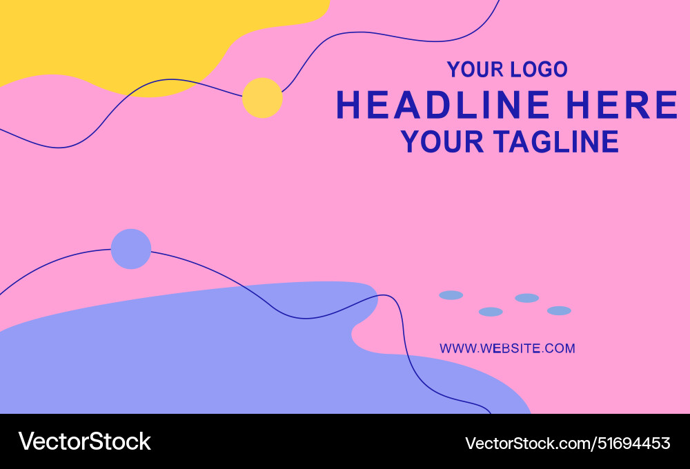 Gradient geometric pattern horizontal banner Vector Image