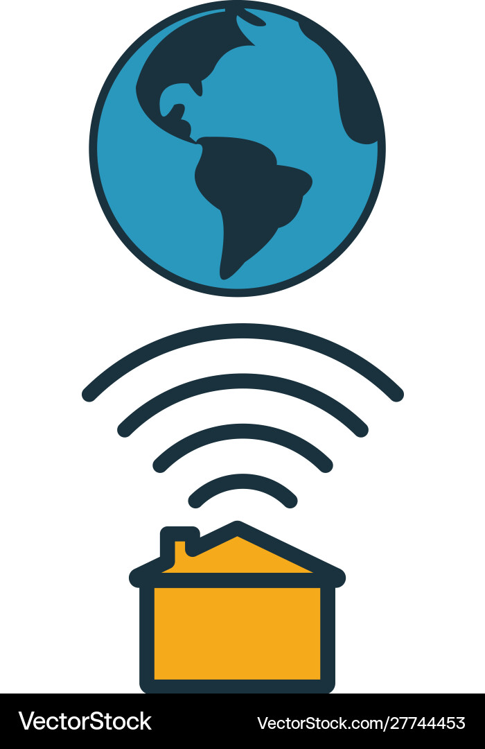 Home internet icon simple element from icons Home internet icon simple element from icons vector image