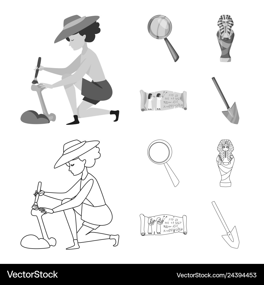 Isolated object of story and items logo set Isolated object of story and items logo set vector image