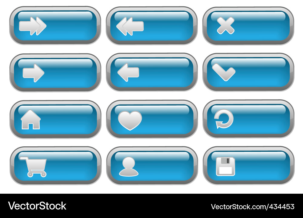 Modern Digital Buttons vector image