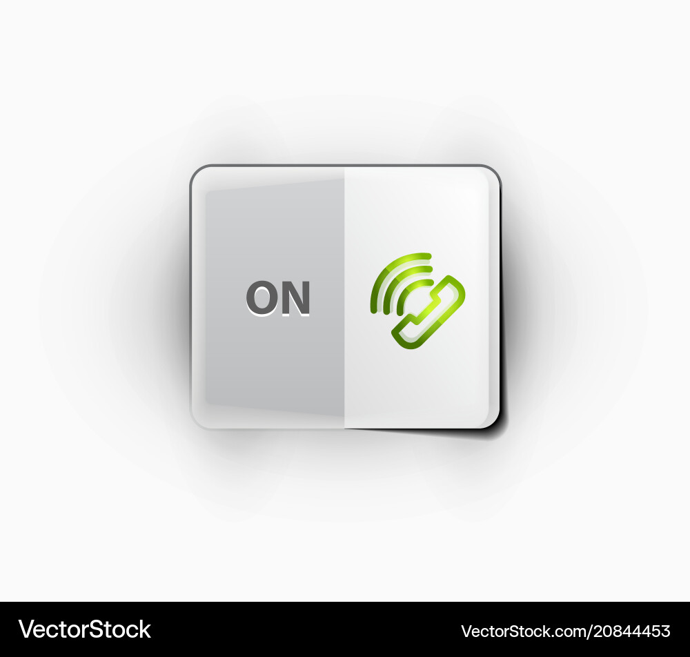 Phone button call support idea Phone button call support idea Vector Image