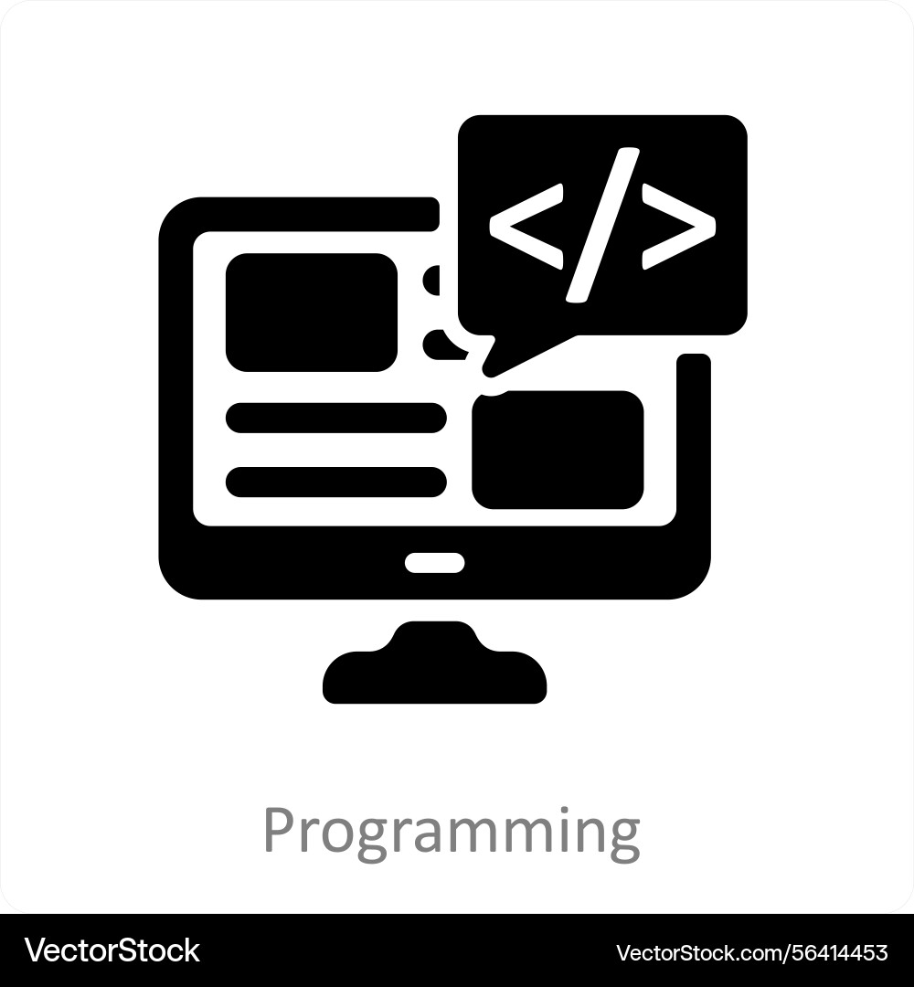 Programming icon concept vector image