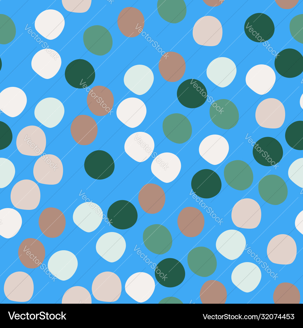 Random colored polka dots seamless pattern circle vector image