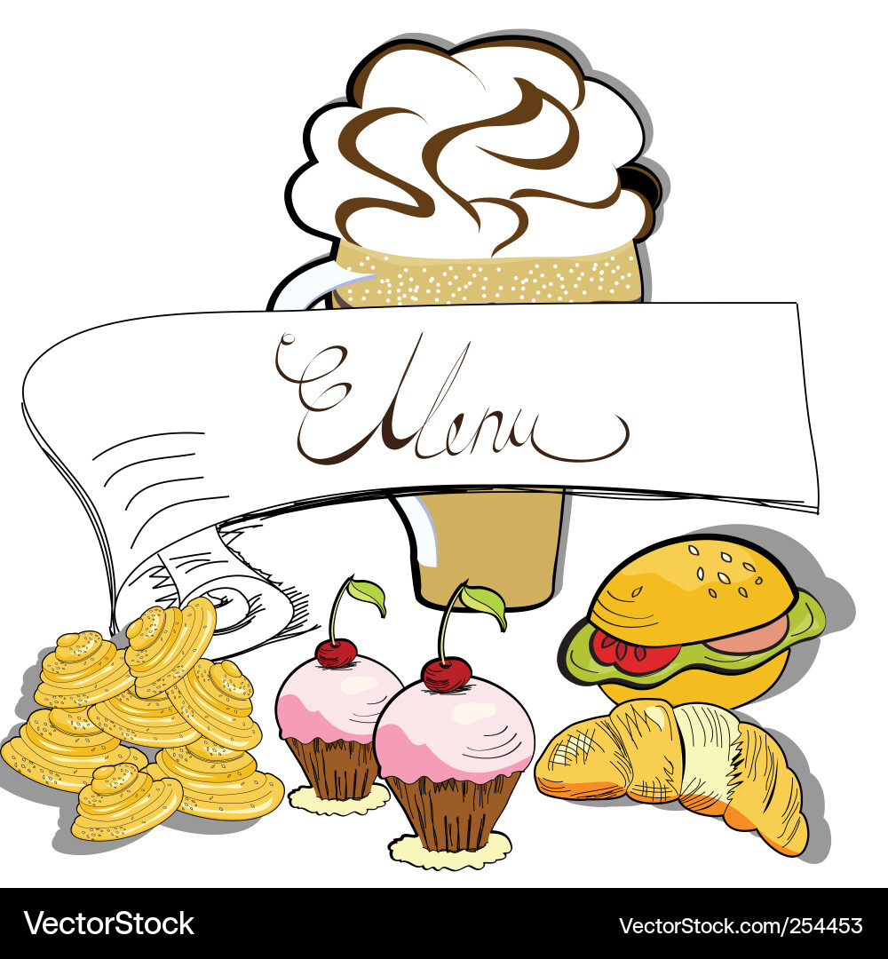 Template for menu Vector Image