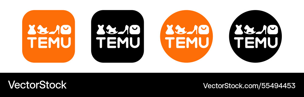 Temu logo Vector Image