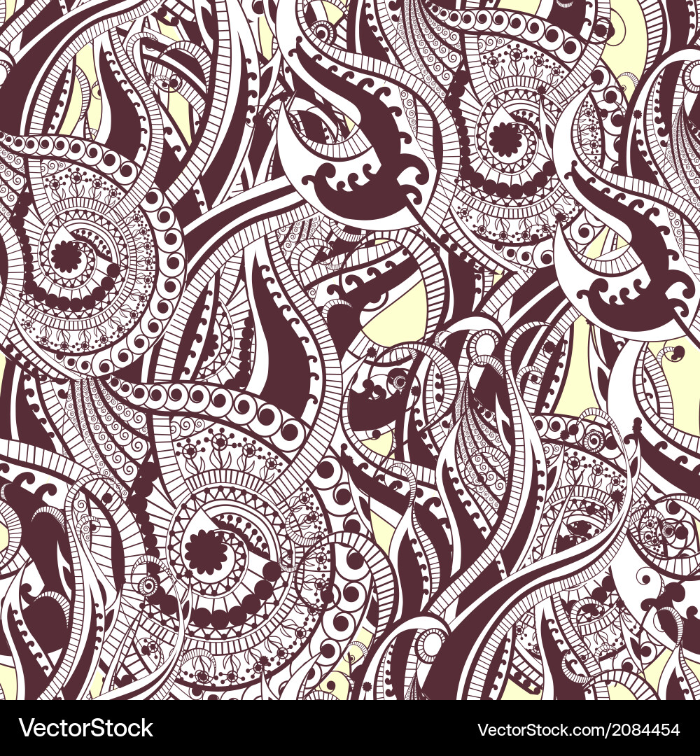 Abstract Seamless Pattern - Floral & Geometric vector image
