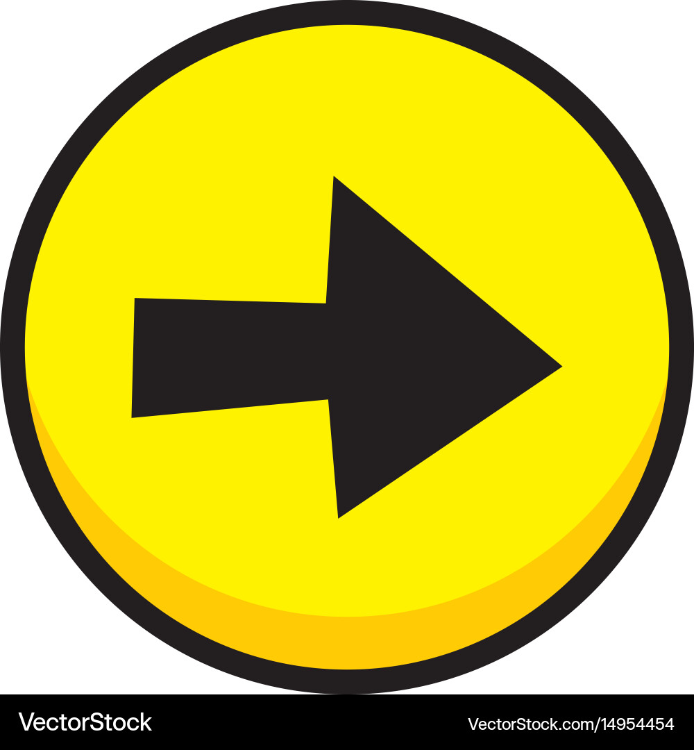 Arrow video game asset menu icon button layer art vector image