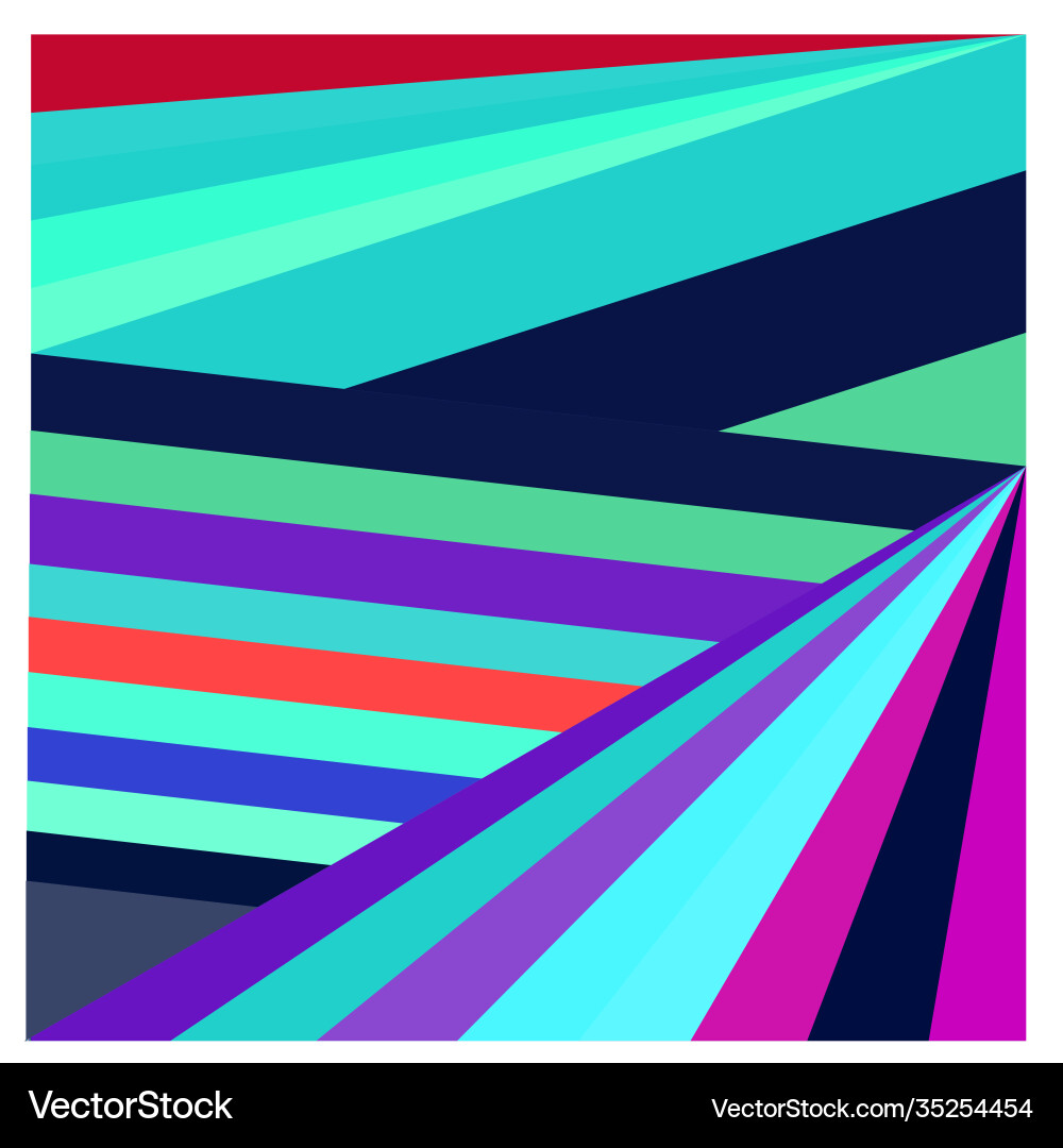 Colorful geometric and curve background pattern vector image