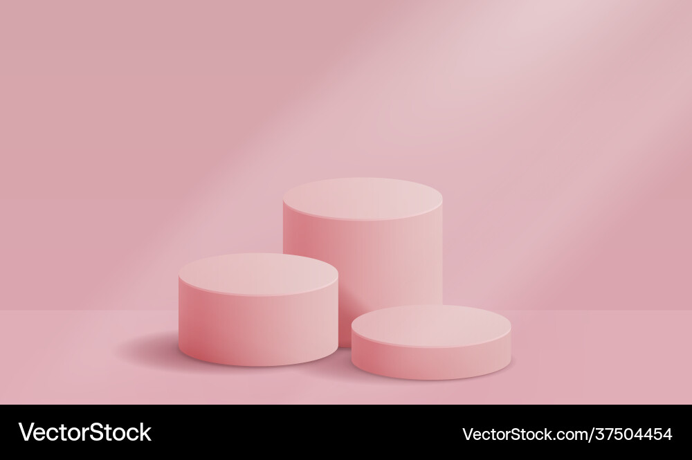 Cosmetic pink background and premium podium Cosmetic pink background and premium podium vector image