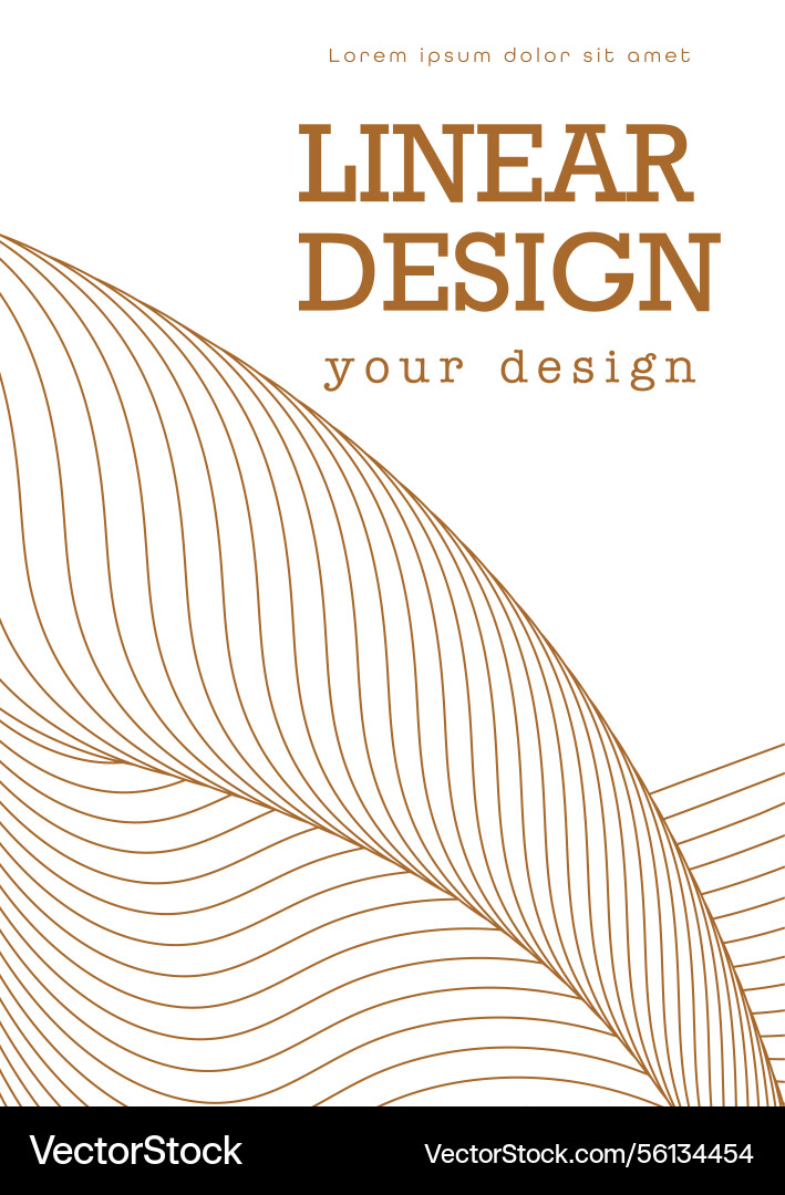 Dynamic wave wavy lines design linear vector image