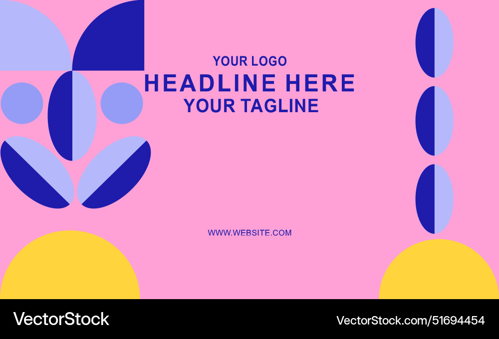 Gradient geometric pattern horizontal banner Vector Image