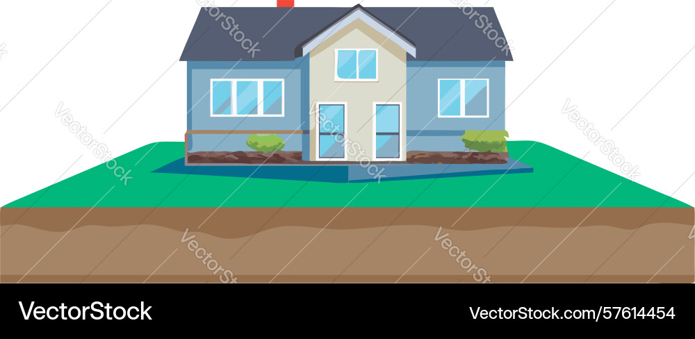 House on a floating island design generative ai Vector Image