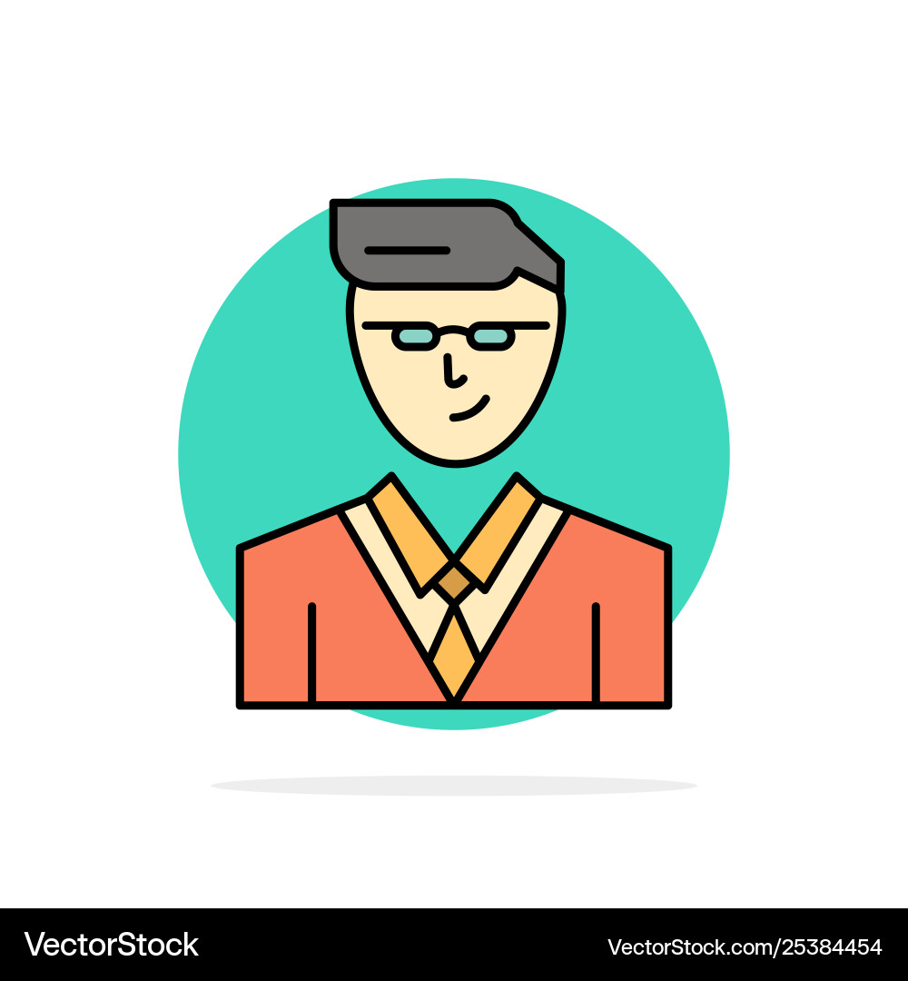 Man user manager student abstract circle Man user manager student abstract circle vector image