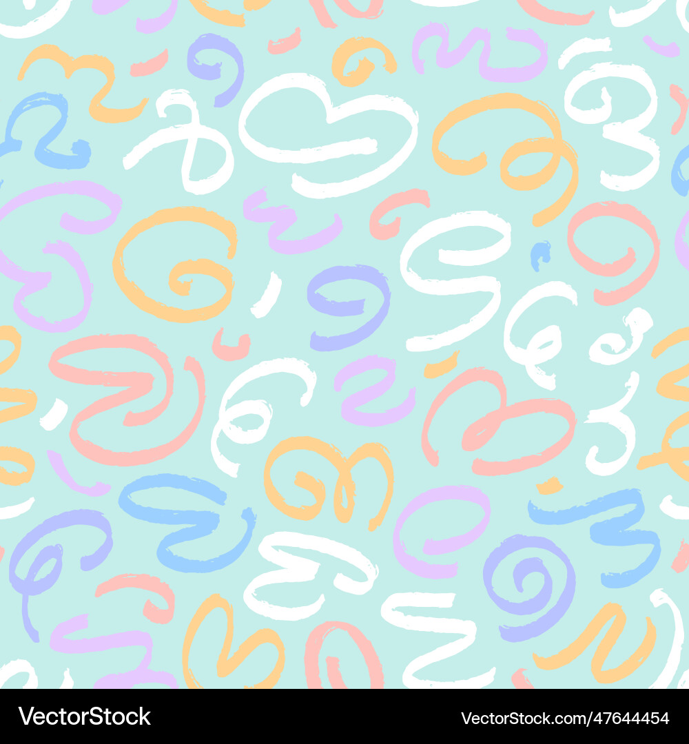 Marker drawn scribble abstract seamless pattern Marker drawn scribble abstract seamless pattern vector image