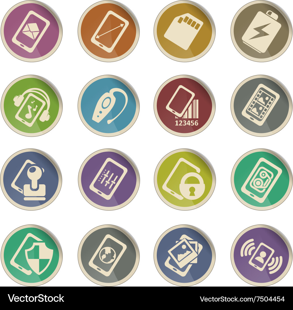 Mobile and smartphone specifications functions Vector Image