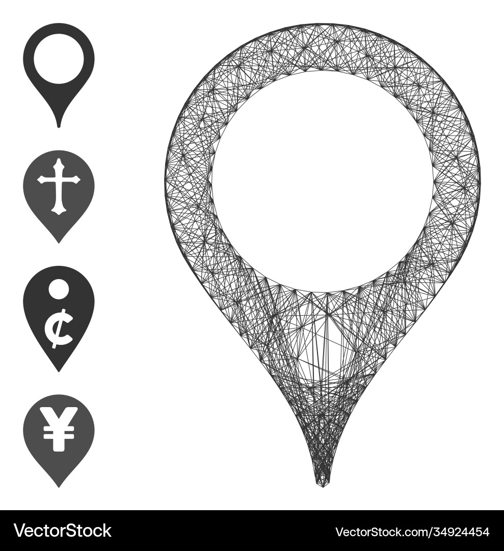 Net map marker mesh Net map marker mesh Vector Image