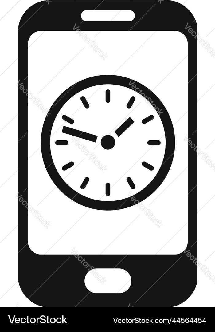 Smartphone Timer Icon - Clock Project vector image
