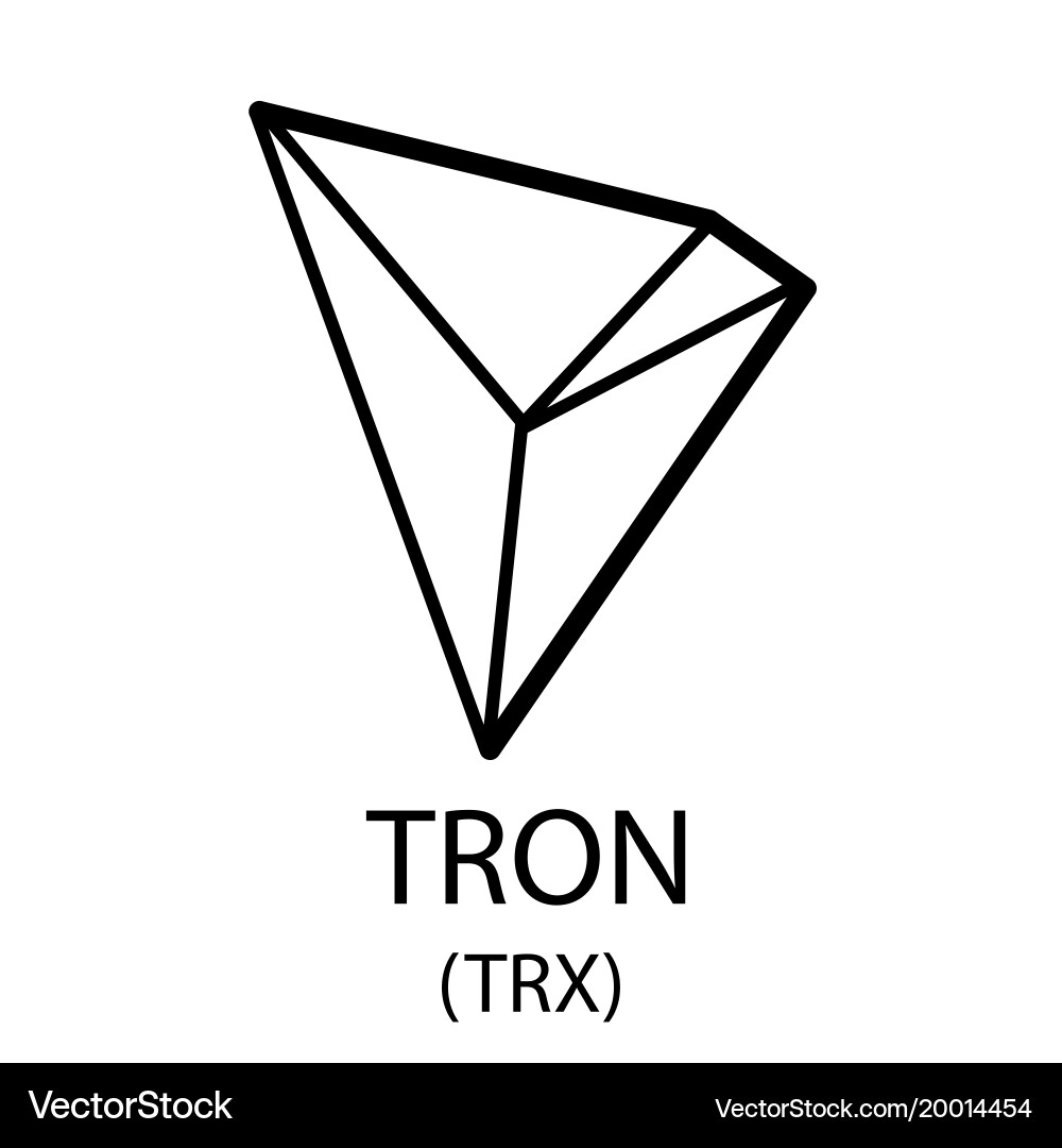 Tron cryptocurrency symbol – Royalty-Free Vector | VectorStock