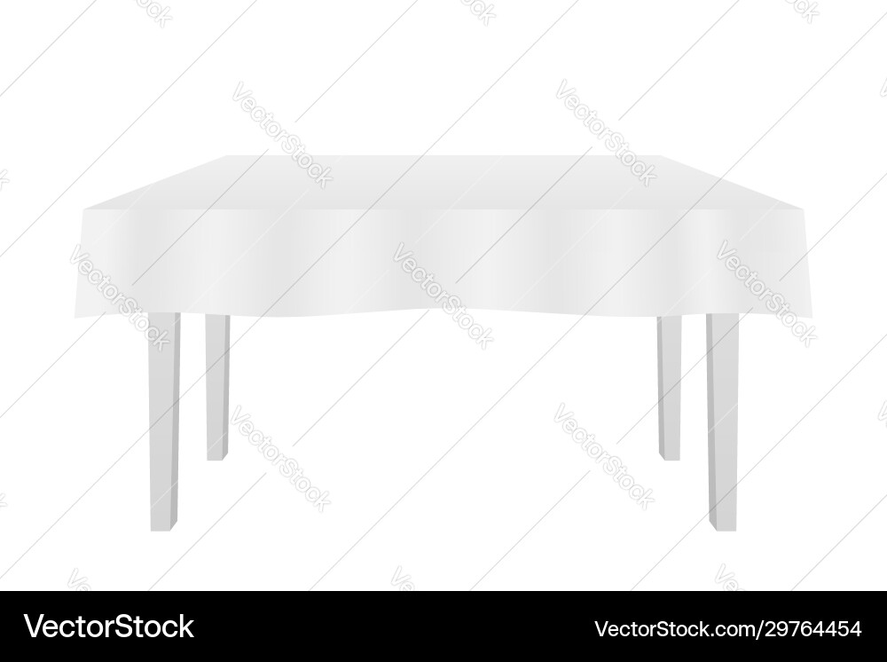 White table platform stand template for object Vector Image
