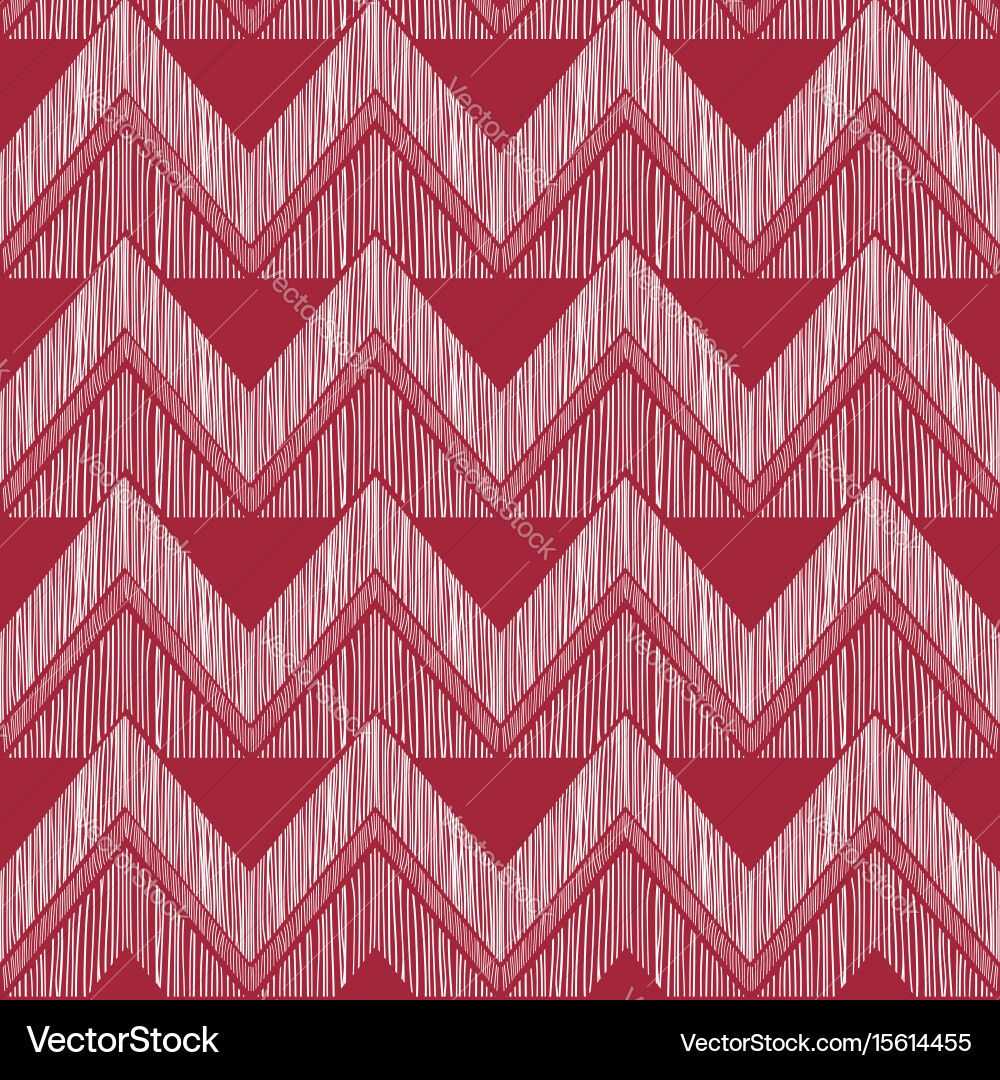 Abstract zig zag geometric tiled pattern fabric vector image