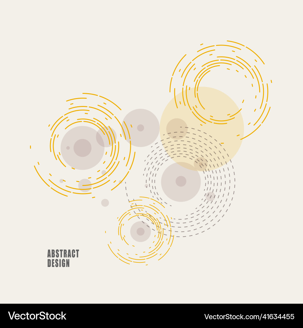 Background of circles and rounded lines Vector Image