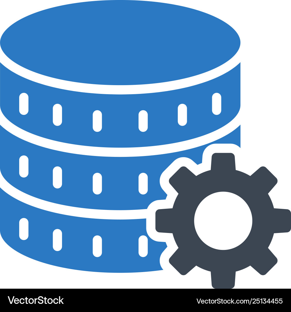 Database setting vector image