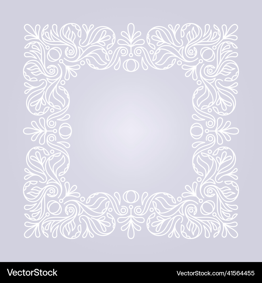 Decorative frame in thin line style Decorative frame in thin line style vector image