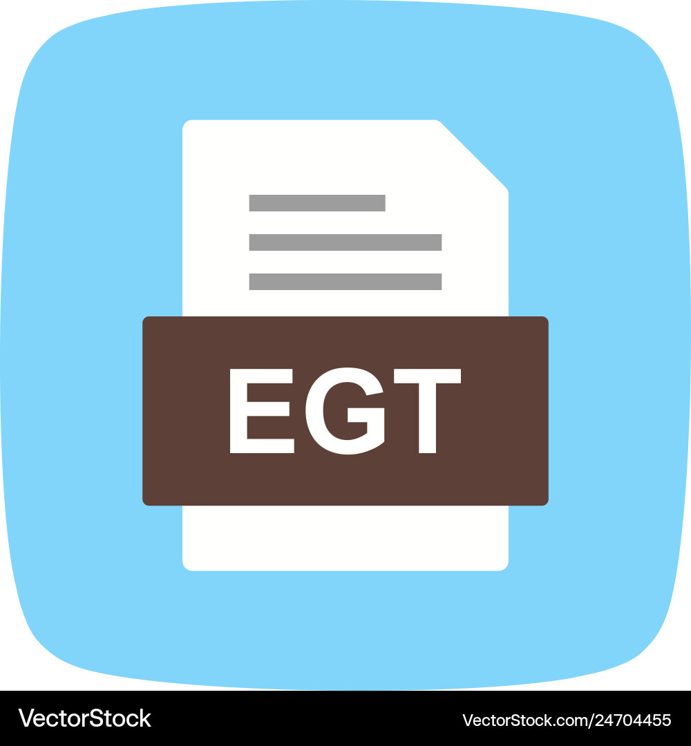 Egt file document icon vector image