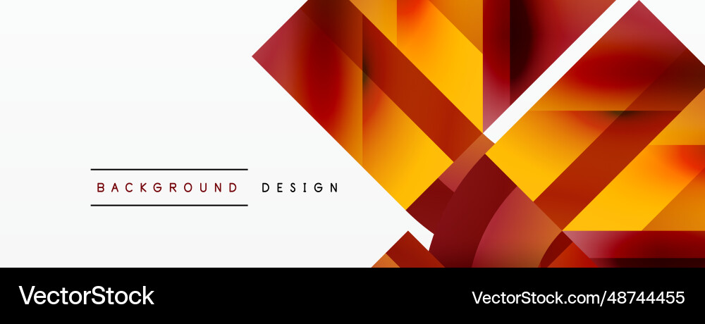 Geometric background with squares triangles Vector Image