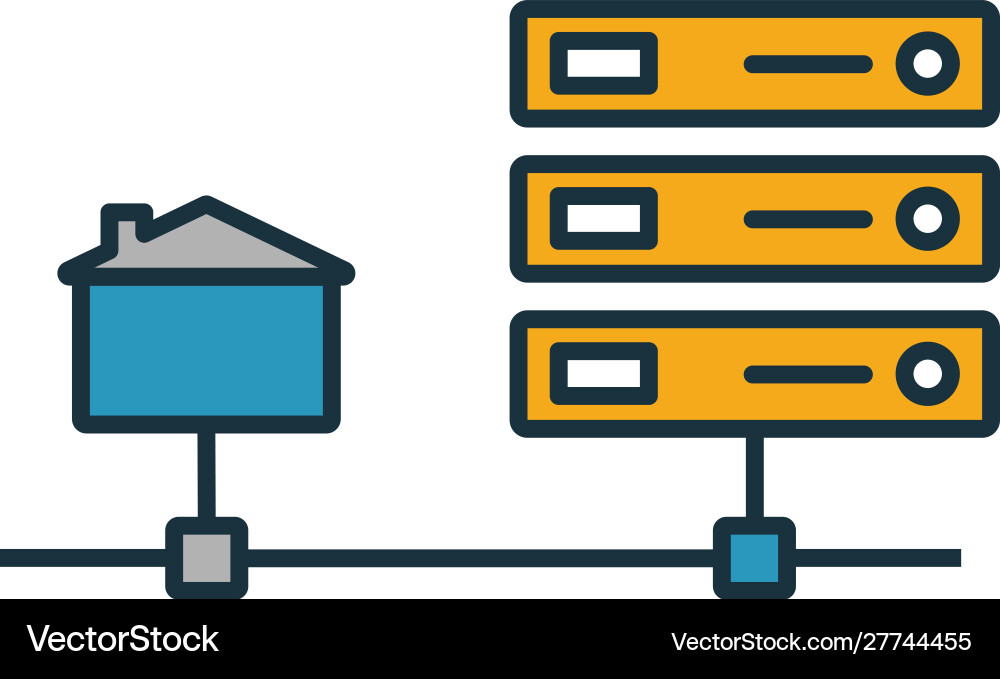 Home server icon simple element from icons Vector Image