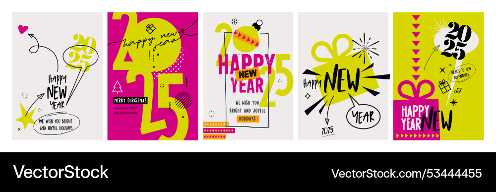 Merry christmas and happy new year Merry christmas and happy new year vector image