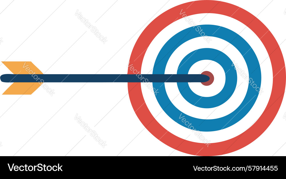 Precision target with arrow hit design Vector Image
