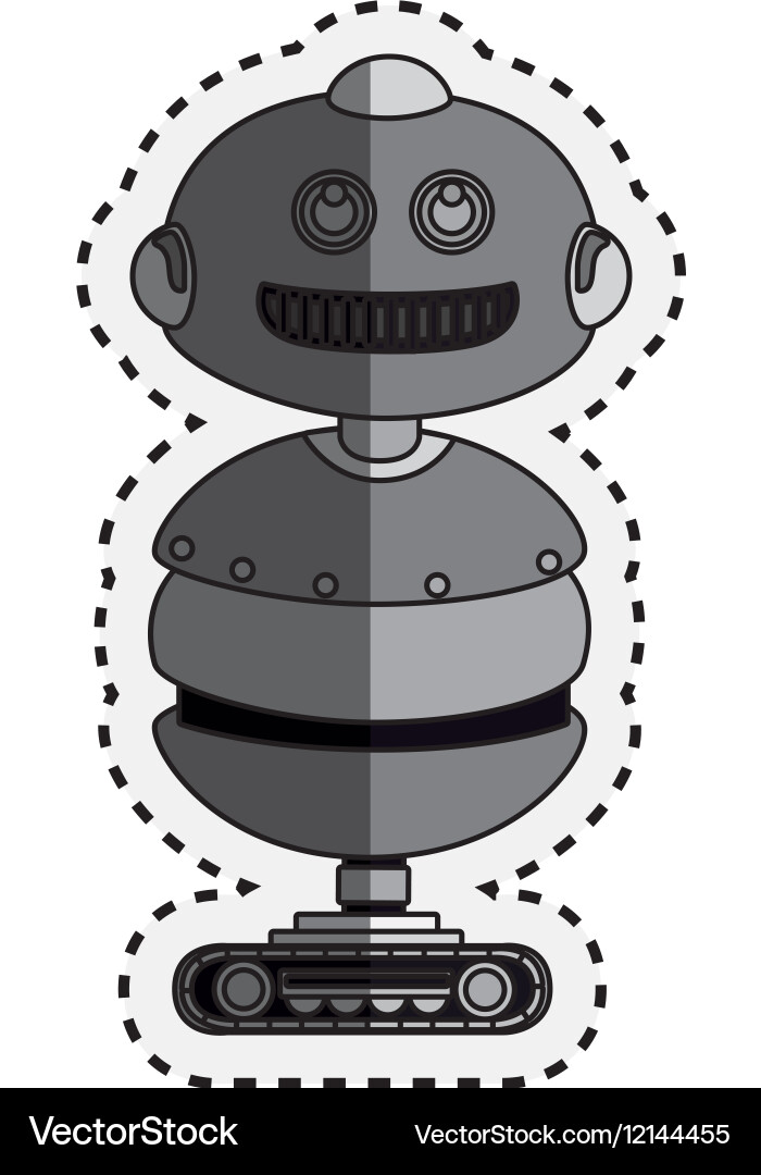 Robot character isolated icon vector image