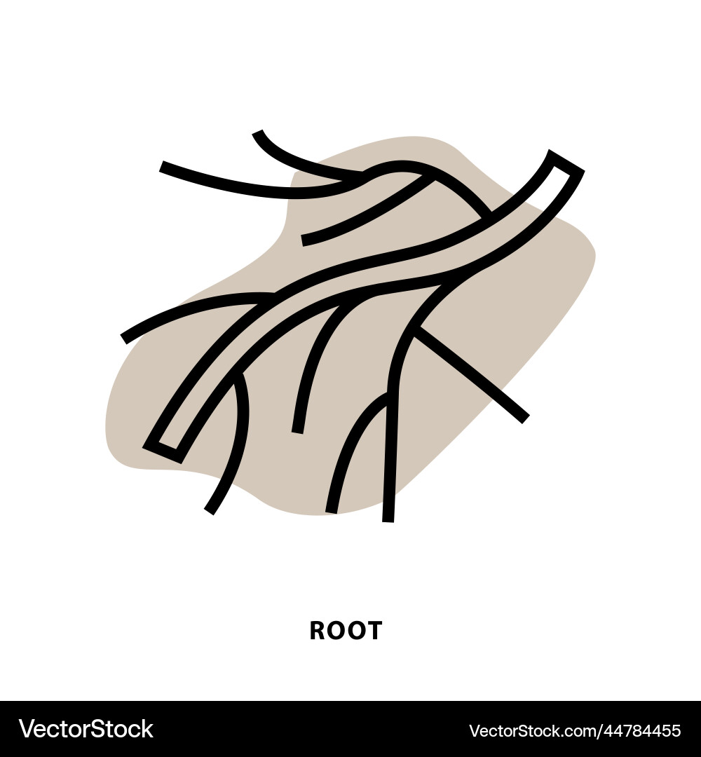 Root lineare Icon Design für Anwendung oder Web Root lineare Icon Design für Anwendung oder Web vektorbild